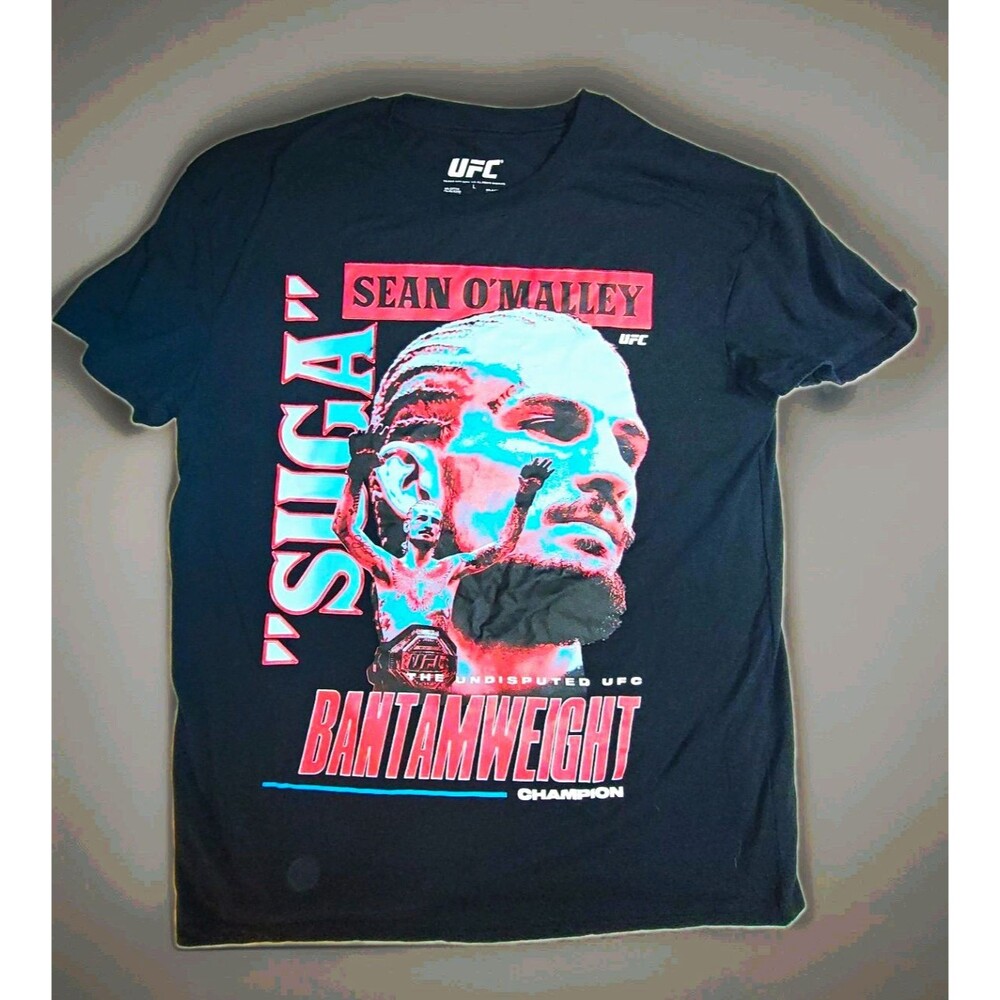 UFC Sean O'Malley "Sugar" Bantamweight Champion Black T-Shirt, Size L